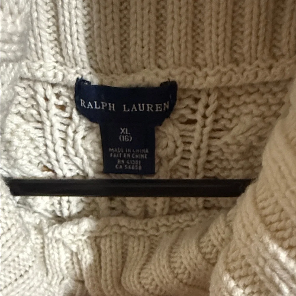 Ralph Lauren Cream Cable Knit Dress